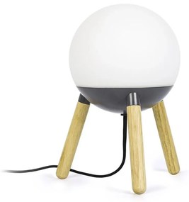 Επιτραπέζιο Φωτιστικό Mine PC 28212 E27 max 15W Grey Faro Barcelona Wood,Aluminum