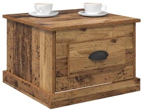 vidaXL Τραπεζάκι σαλονιού with Drawer Παλαιό ξύλο 50 x 50 x 35 cm