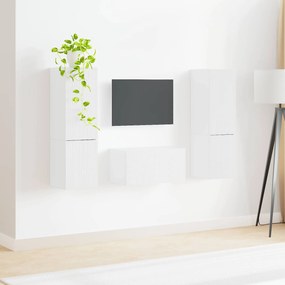 vidaXL Σετ επίπλου τηλεόρασης 5 pcs Υψηλής γυαλάδας λευκό