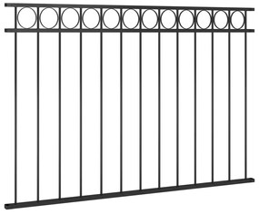 vidaXL Πάνελ Περίφραξης Ατσάλινο Μαύρο 1,7x1 μ.