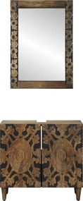vidaXL Σετ Επίπλων Μπάνιου 2 τμχ. Καφέ 62 x 33 x 58 εκ.