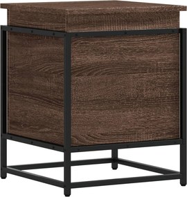 vidaXL Κουτί Αποθήκευσης με Καφέ Δρυς 40x40x51,5 εκ. Επεξ. Ξύλο