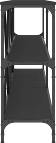 vidaXL Τραπέζι Κονσόλα Μαύρο 200 x 30 x 75 εκ. Επεξεργ. Ξύλο/Σίδηρος