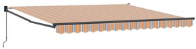 vidaXL Ανασυρόμενη Τέντα Πολύχρωμη Ρίγα 400x300 cm