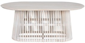 Τραπεζαρία Home ESPRIT Λευκό ξύλο mindi 180 x 100 x 75 cm
