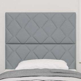 vidaXL Υφασμάτινο Κεφαλάρι Geometric Ανοιχτό γκρι 90 cm ύφασμα