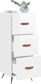 vidaXL Ντουλάπι Γυαλιστερό Λευκό 34,5x34x90 εκ. Επεξεργασμένο Ξύλο