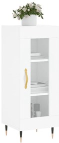 vidaXL Ντουλάπι Γυαλιστερό Λευκό 34,5x34x90 εκ. Επεξεργασμένο Ξύλο