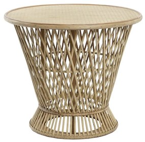 Βοηθητικό Τραπέζι DKD Home Decor Ανοιχτό καφέ Bamboo 60 x 60 x 52 cm