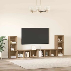 vidaXL Σετ επίπλου τηλεόρασης 4 pcs Artisan Oak Επεξεργασμένο ξύλο