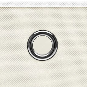 vidaXL Κουτιά Αποθήκευσης 4 τεμ. Λευκά 32 x 32 x 32 εκ. Υφασμάτινα