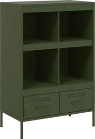 vidaXL Ντουλάπι Πράσινο Λαδί 68x39x101,5 εκ. από Ατσάλι