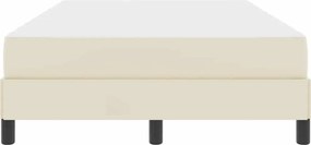 vidaXL Σκελετός Κρεβατιού με στρώμα Κρεμ 120 x 200 cm ύφασμα