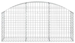 vidaXL Συρματοκιβώτιο Τοξωτό 150x30x60/80εκ. από Γαλβανισμένο Χάλυβα