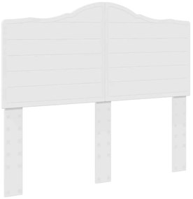 vidaXL Κεφαλάρι με κεφαλάρι Λαμπερό Λευκό 120 cm Επεξεργασμένο ξύλο
