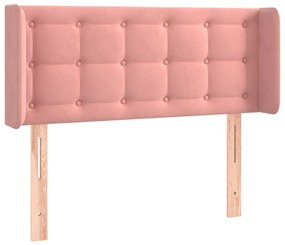 Κεφαλάρι με Πτερύγια Ροζ 103x16x78/88 εκ. Βελούδινο 3119249