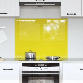 vidaXL Πίσω Πάνελ Κουζίνας Κίτρινο 80 x 60 x 0.6 εκ. σκληρυμένο γυαλί