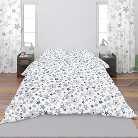 Σετ Σεντόνια Υπέρδιπλα 220x240 Star - Blue/Grey 1935315507312354