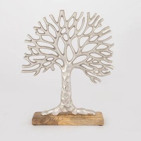Επιτραπέζιο Διακοσμητικό Δέντρο 752-28549 29x5x36cm Silver Estheti Home Metal