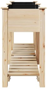 vidaXL Γλάστρα Κήπου με Ράφι 161x43x76 εκ από Ξύλο Έλατου