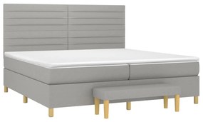 ΚΡΕΒΑΤΙ BOXSPRING ΜΕ ΣΤΡΩΜΑ ΑΝΟΙΧΤΟ ΓΚΡΙ 200X200 ΕΚ. ΥΦΑΣΜΑΤΙΝΟ 3137261