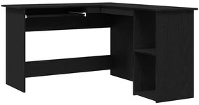 vidaXL Γωνιακό γραφείο Μαύρη δρυς 120 x 140 x 75 εκ Επεξεργασμένο ξύλο
