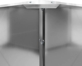 vidaXL Γλάστρα Ασημί 90 x 90 x 35 εκ Επικαλυμμένος Χάλυβας