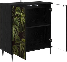 vidaXL Πλαϊνό γραφείο ELBURG Μαύρη Δρυς 69 x 33 x 76 εκ.