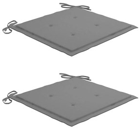 vidaXL Καρέκλες Τραπεζαρίας Εξ. Χώρου 2 τεμ. Ξύλο Ακακίας με Μαξιλάρια