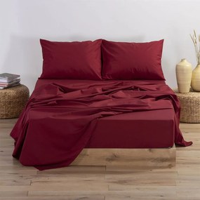 Σεντόνι Basic Με Λάστιχο Bordo Nef-Nef Homeware Single 100x230cm 100% Βαμβάκι