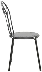 Καρέκλα Chari στοιβαζόμενη μαύρο μέταλλο 49x55x90εκ 49x55x90 εκ.