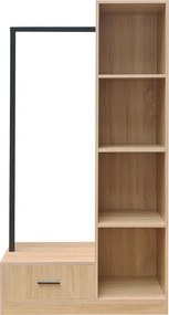 Έπιπλο εισόδου Erdeco pakoworld mdf σε φυσική απόχρωση 80x40x150εκ