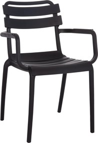 Πολυθρόνα illy στοιβαζόμενη pp μαύρη απόχρωση 56x58x81