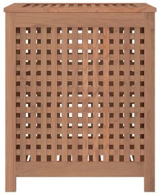 Καλάθι Άπλυτων 50x35x60 εκ. από Μασίφ Ξύλο Teak - Καφέ