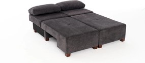 3-Seat Sofa-Bed Perenna Chenille - Anthracite Anthracite