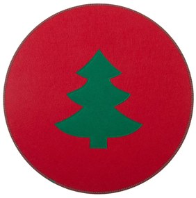 Χριστουγεννιάτικα Σουπλά (Σετ 2τμχ) Nef-Nef Homeware Felt Tree Red