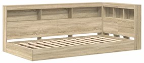 vidaXL Κρεβάτι Βιβλιοθήκης Sonoma Δρυς 100 x 200 cm Επεξεργασμένο ξύλο