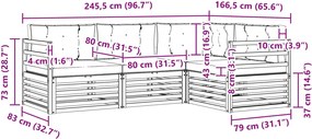 vidaXL Σειρά Καναπέ Εξωτερικού 4 pcs Άσπρο και Ανθρακί