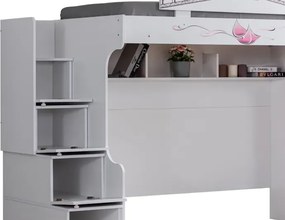 Stewehome Κρεβάτι κουκέτα με 2 πόρτες ντουλάπα