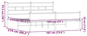 ΣΚΕΛΕΤΟΣ ΚΡΕΒ. ΧΩΡΙΣ ΣΤΡΩΜΑ ΚΑΦΕ ΔΡΥΣ 183X213 ΕΚ. ΜΕΤΑΛΛΙΚΟ 3308518