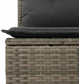 Σετ Σαλονιού Κήπου 7 τεμ. Γκρι Συνθετικό Ρατάν με Μαξιλάρια 3326811