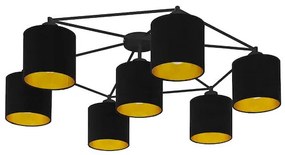 Eglo Staiti Μοντέρνα Μεταλλική Πλαφονιέρα Οροφής με Ντουί E27 σε Μαύρο χρώμα 84cm 97895