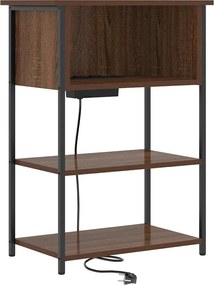 vidaXL Κομοδίνο Καφέ δρυς 55 x 31 x 76 εκ Επεξεργασμένο ξύλο