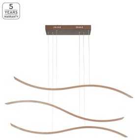 Κρεμαστό Φωτιστικό Οροφής LED 84W Καφέ Dimmable Waves 77-8130 Homelighting-77-8130-Καφέ 77-8130