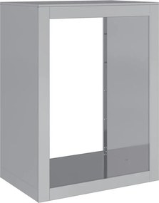 vidaXL Ράφι Καυσόξυλων 60x40x80 εκ. Γαλβανιζέ Ατσάλι