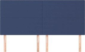 vidaXL Κεφαλάρι Μπλε 200x5x118/128 εκ. Ύφασμα