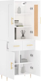vidaXL Ντουλάπι Λευκό 69,5x34x180 εκ. από Επεξεργασμένο Ξύλο