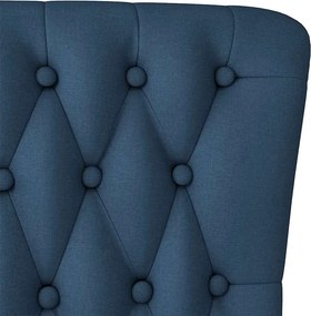 vidaXL Καναπέ με κουβέρτα Μπλε 56,5 x 70 x 110 εκ ύφασμα