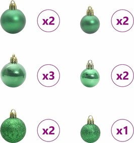 vidaXL Τεχνητό Χριστουγεννιάτικο Δέντρο Πράσινο 120 cm ΠΕ και PVC