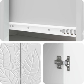 vidaXL Πλαϊνό γραφείο Γυαλιστερό Λευκό 66 x 34,5 x 90 εκ